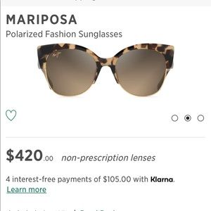 EUC Maui Jim Mariposa Sunglasses with Case and Cleaning Cloth